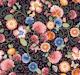 French florals dark blue bckg