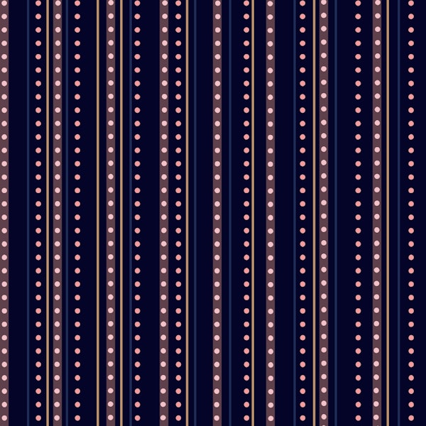 French dotted stripes dark blue