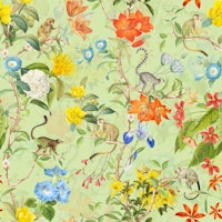 Monkeys Chinoiserie Jungle 5 behang