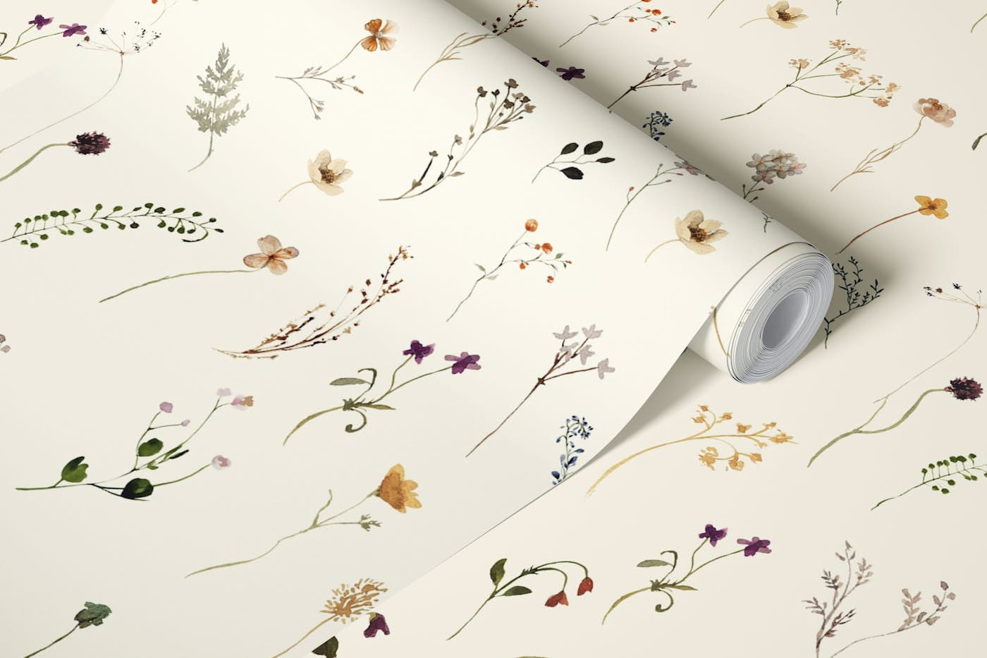 A Million Flowers Beige wallpaper roll