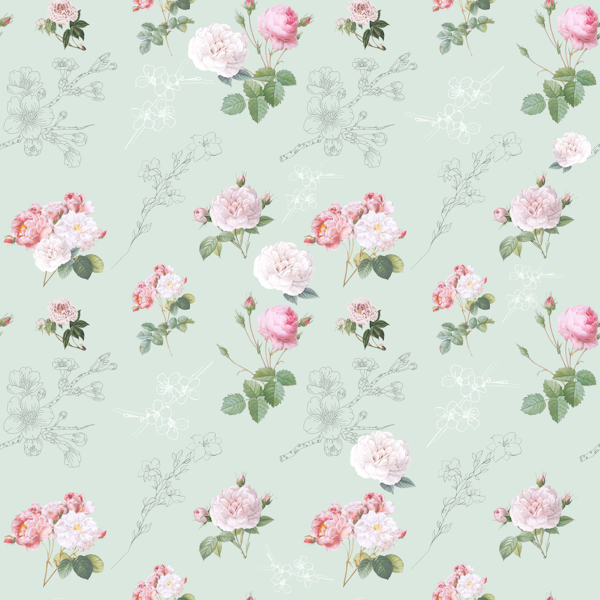 PASTEL ROSES MINT