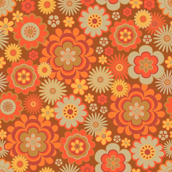 Retro 70s Groovy Floral