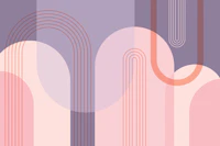 Abstract Arches in Pink and Purple tapet