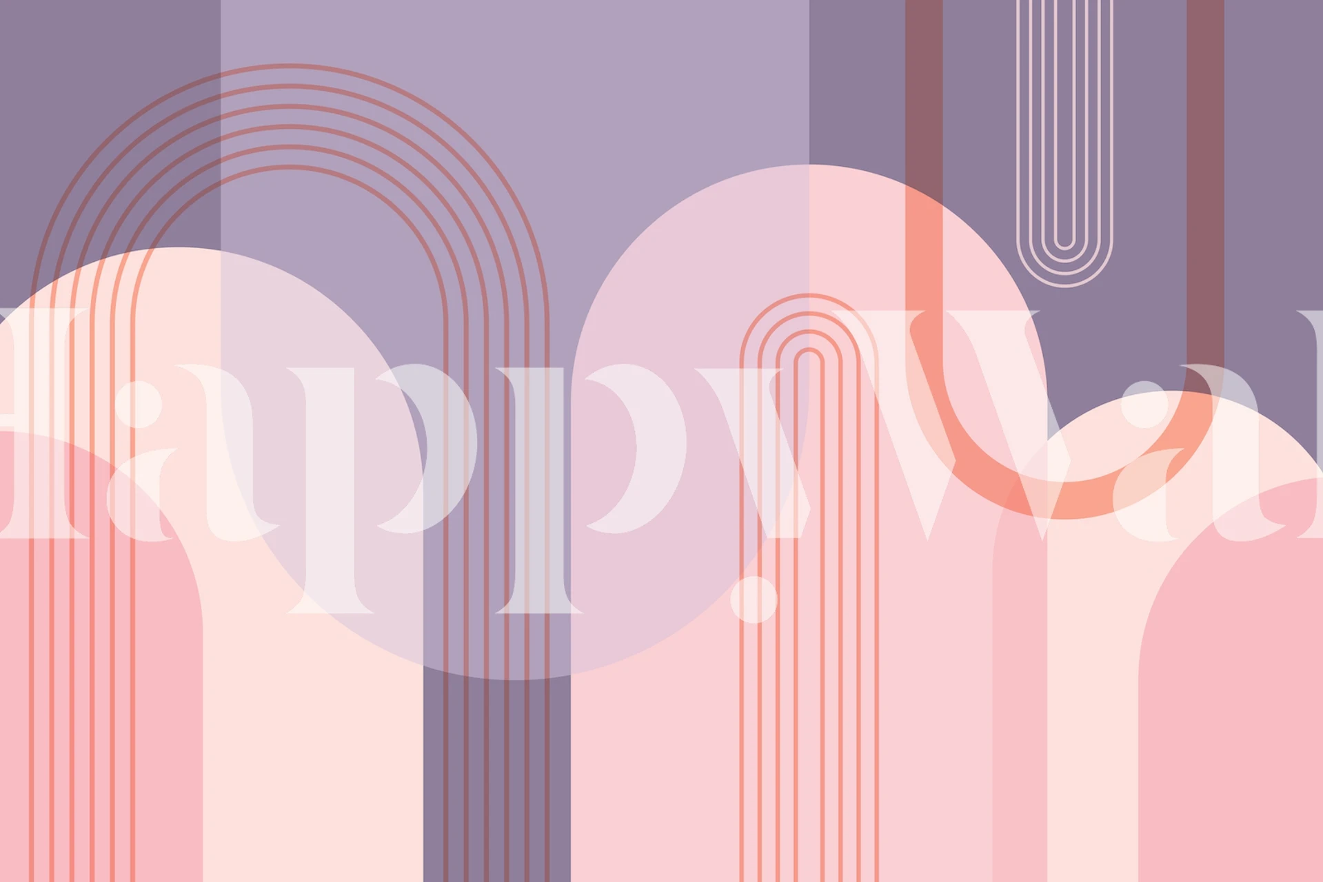 Abstract Arches in Pink and Purple Display