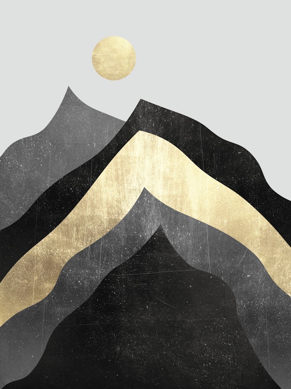 Black and gold mountains