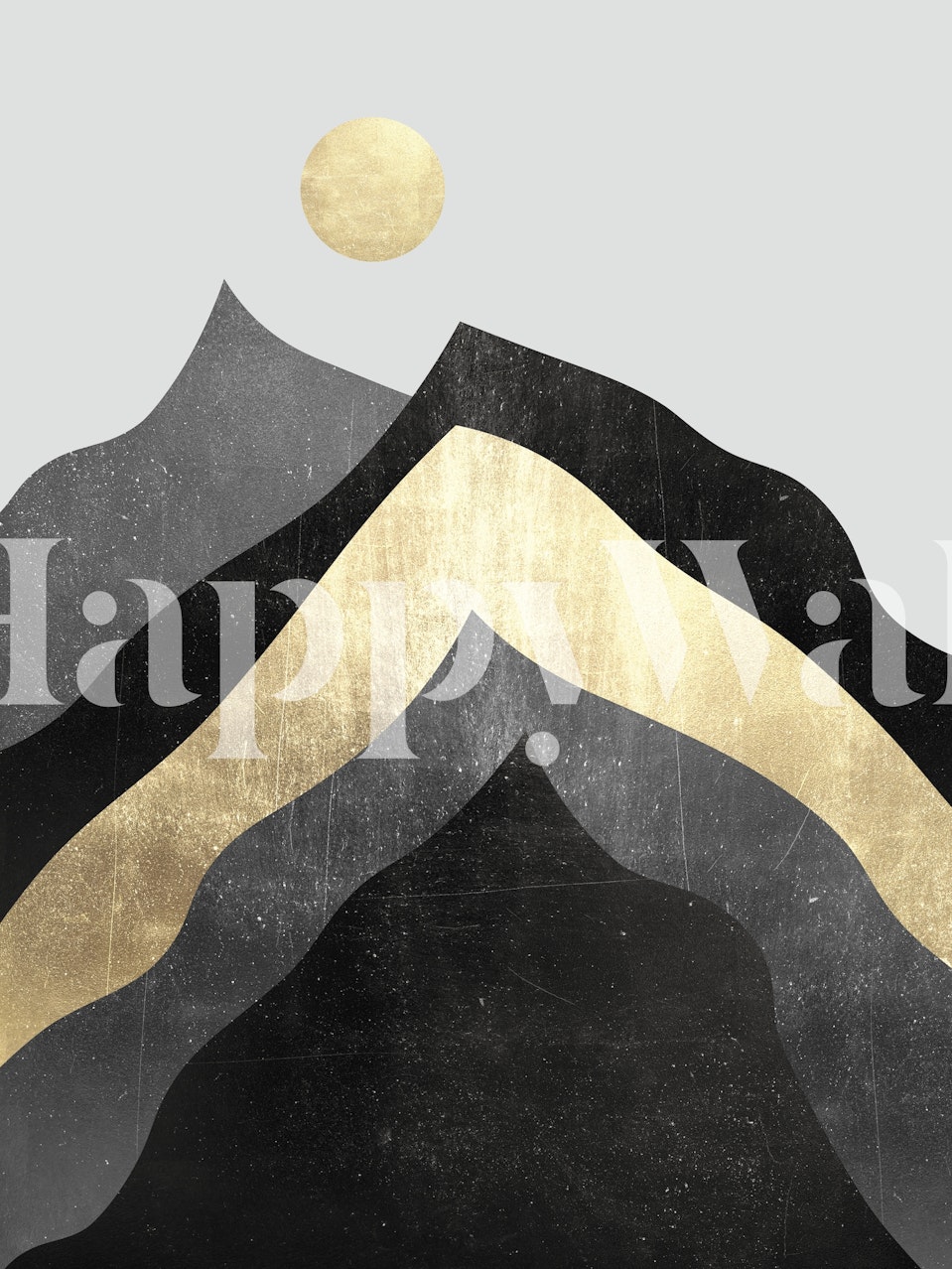 Fototapeta Abstraktní černá a zlatá pohoří