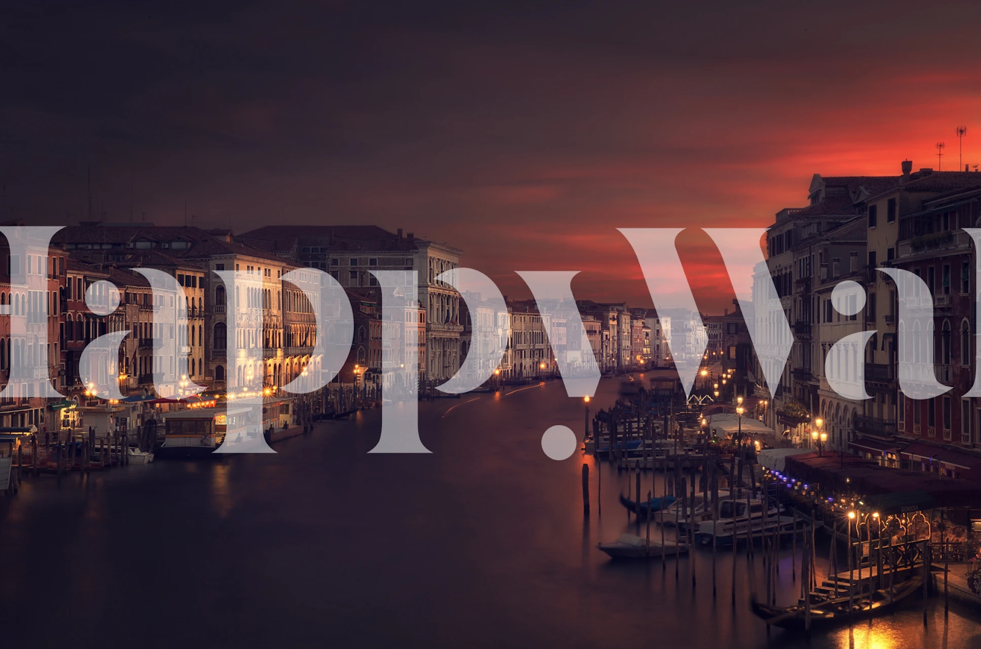 Gran canal tapet i et rum