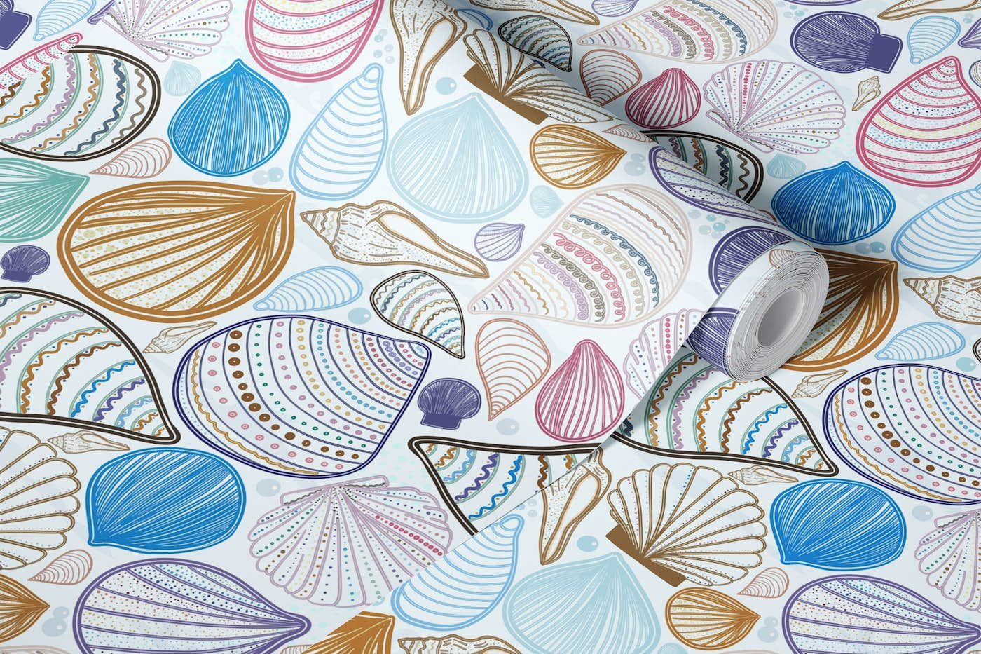 Sea life trend sea pattern seamless wallpaper roll