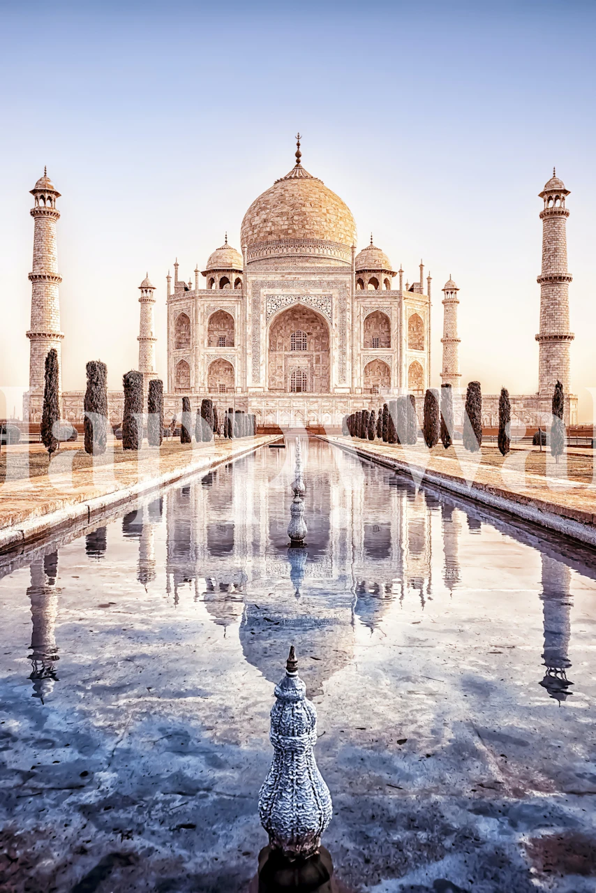 Taj Mahal wallpaper in a room
