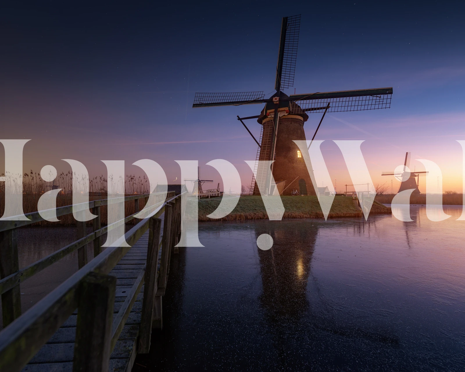 Kinderdijk 2 wallpaper featuring windmills in a room
