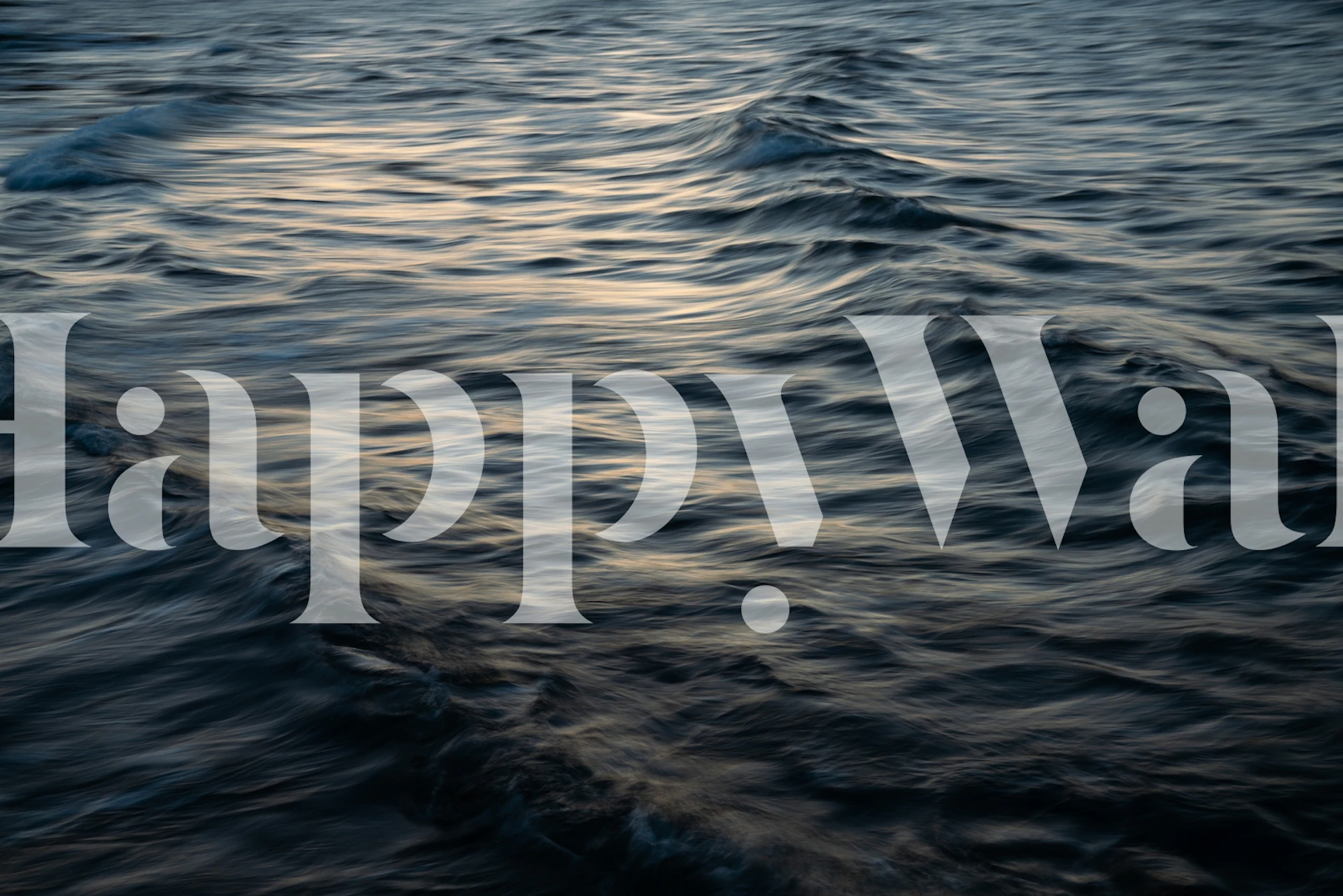 Dark blue waves with reflective surfaces wallpaper