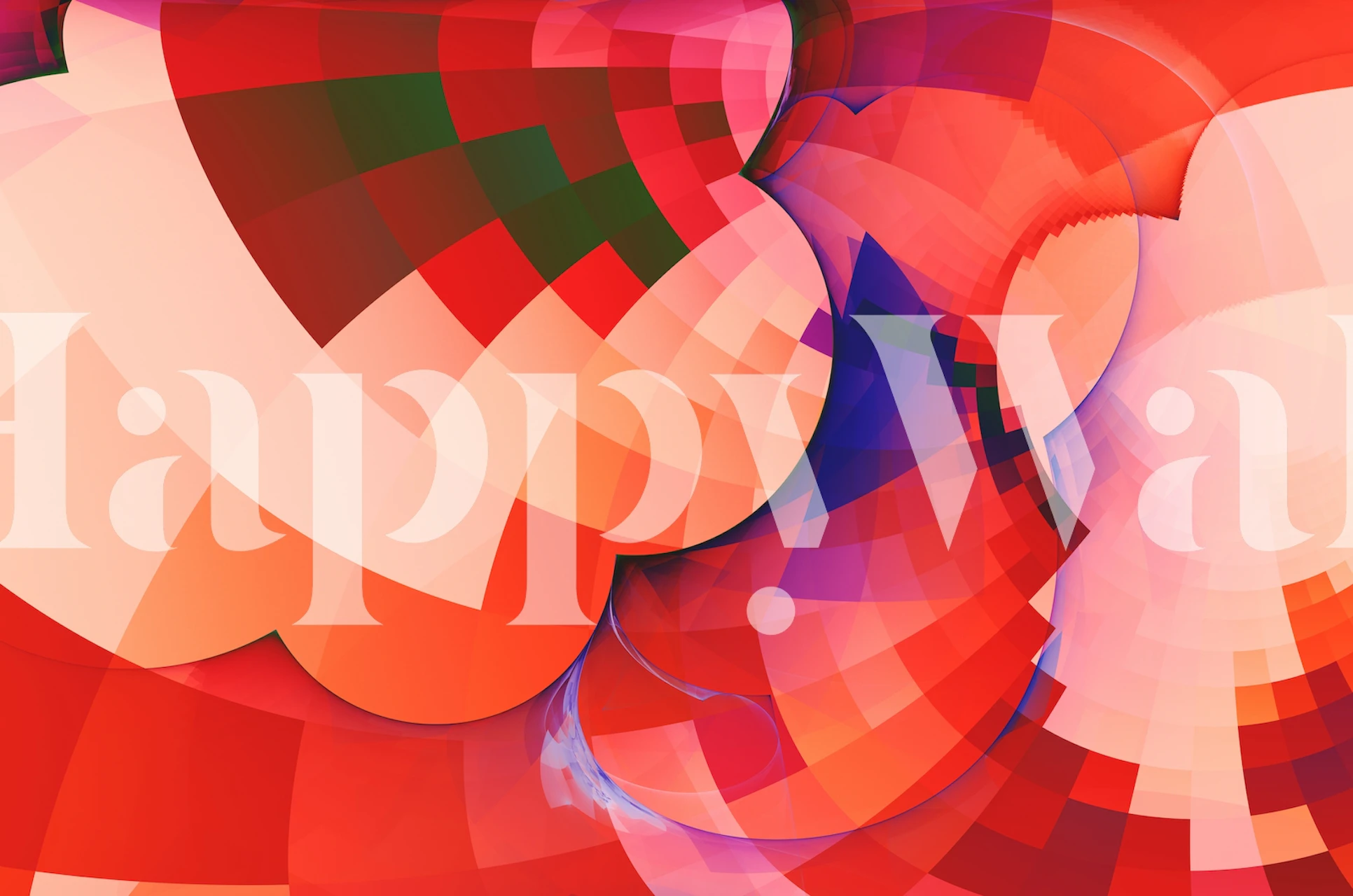 Papier peint Moving Squares dans un intérieur moderne