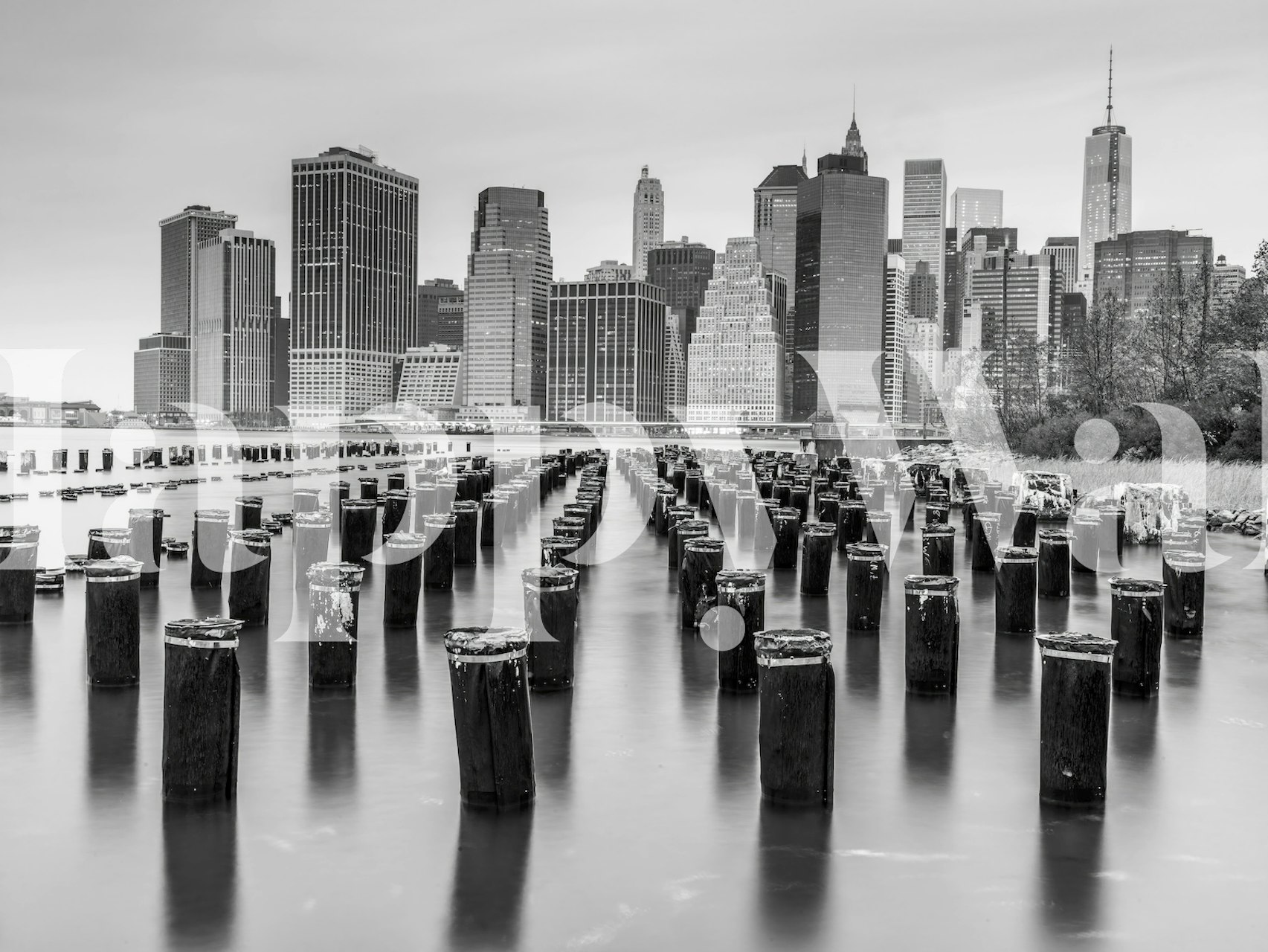 East River Groynes tapet i ett rum