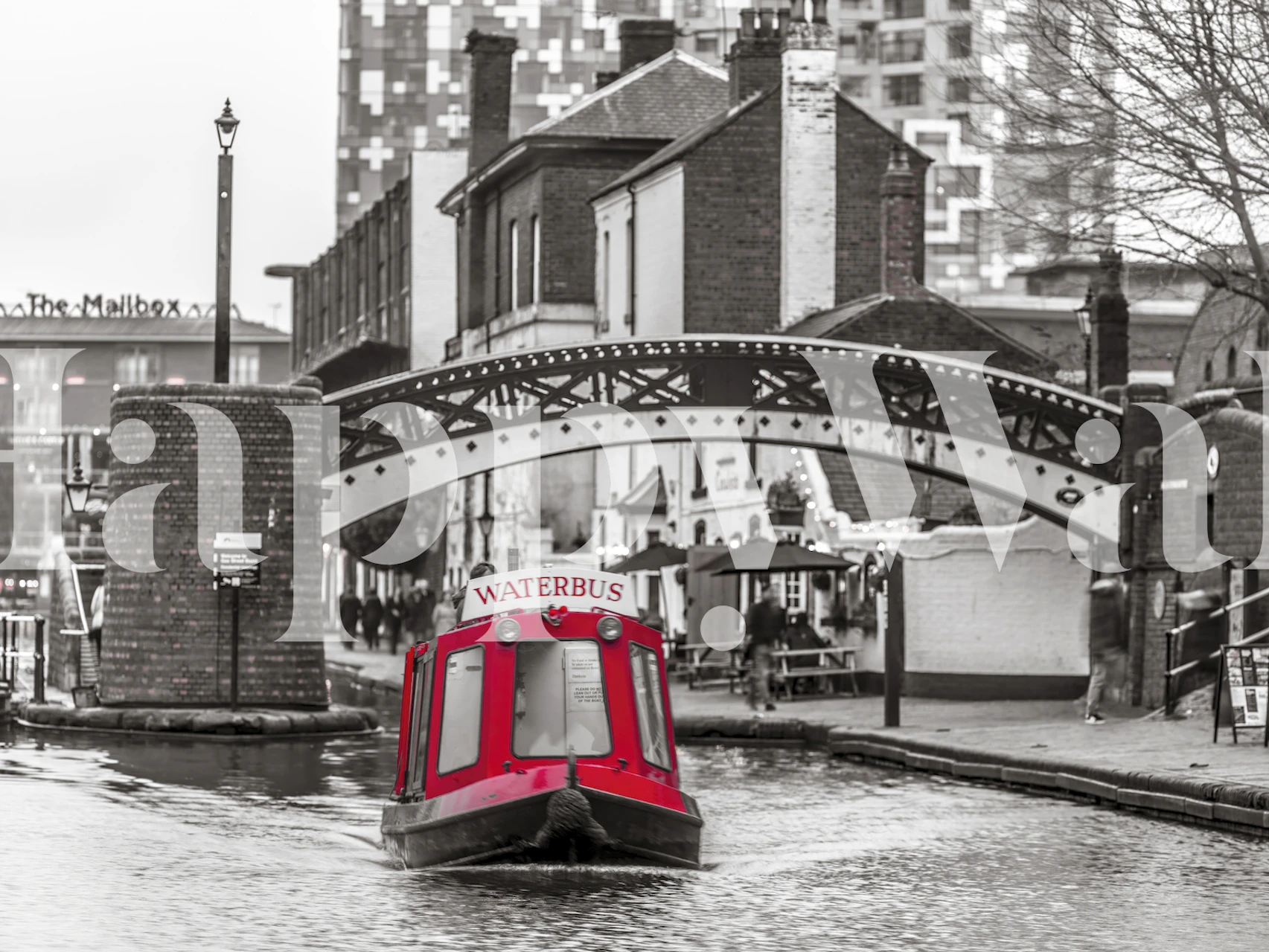 Birmingham Canal wallpaper in a room