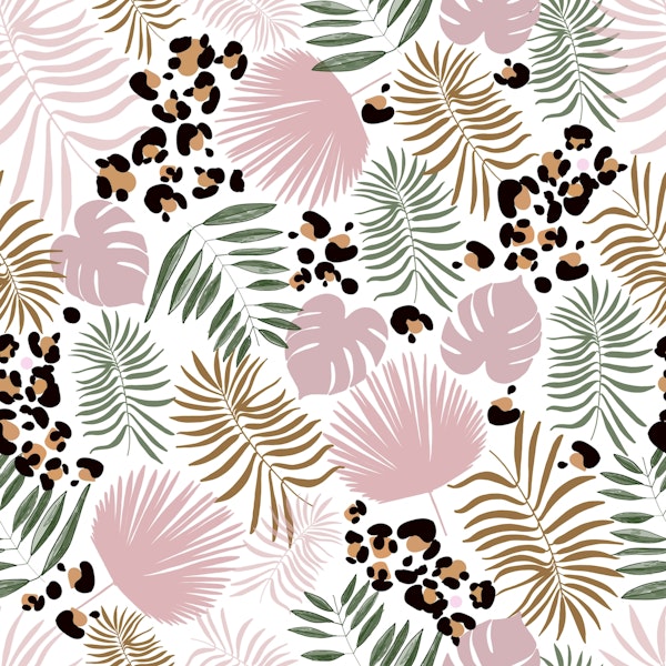 Leopard print tropical