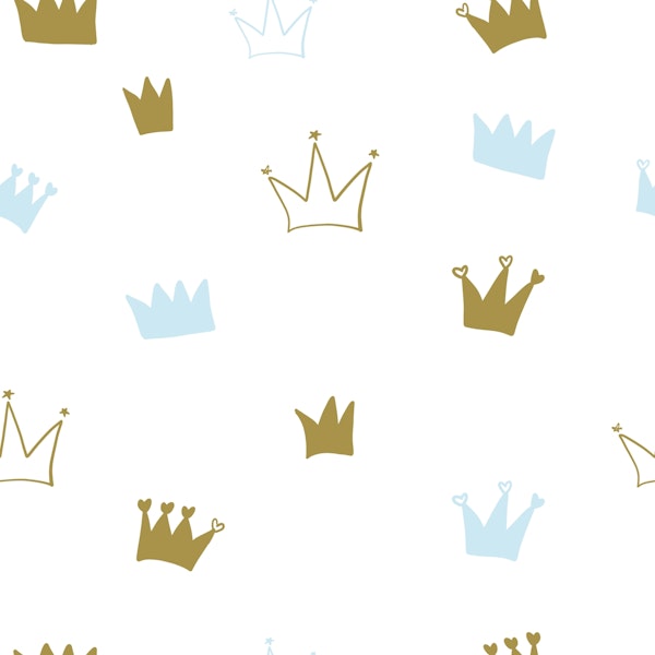 Hand drawn crown baby boy