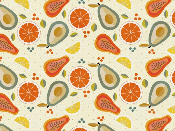 mid century summer fruits