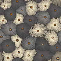 Abstract boho Sea anemones dark 1 tapete