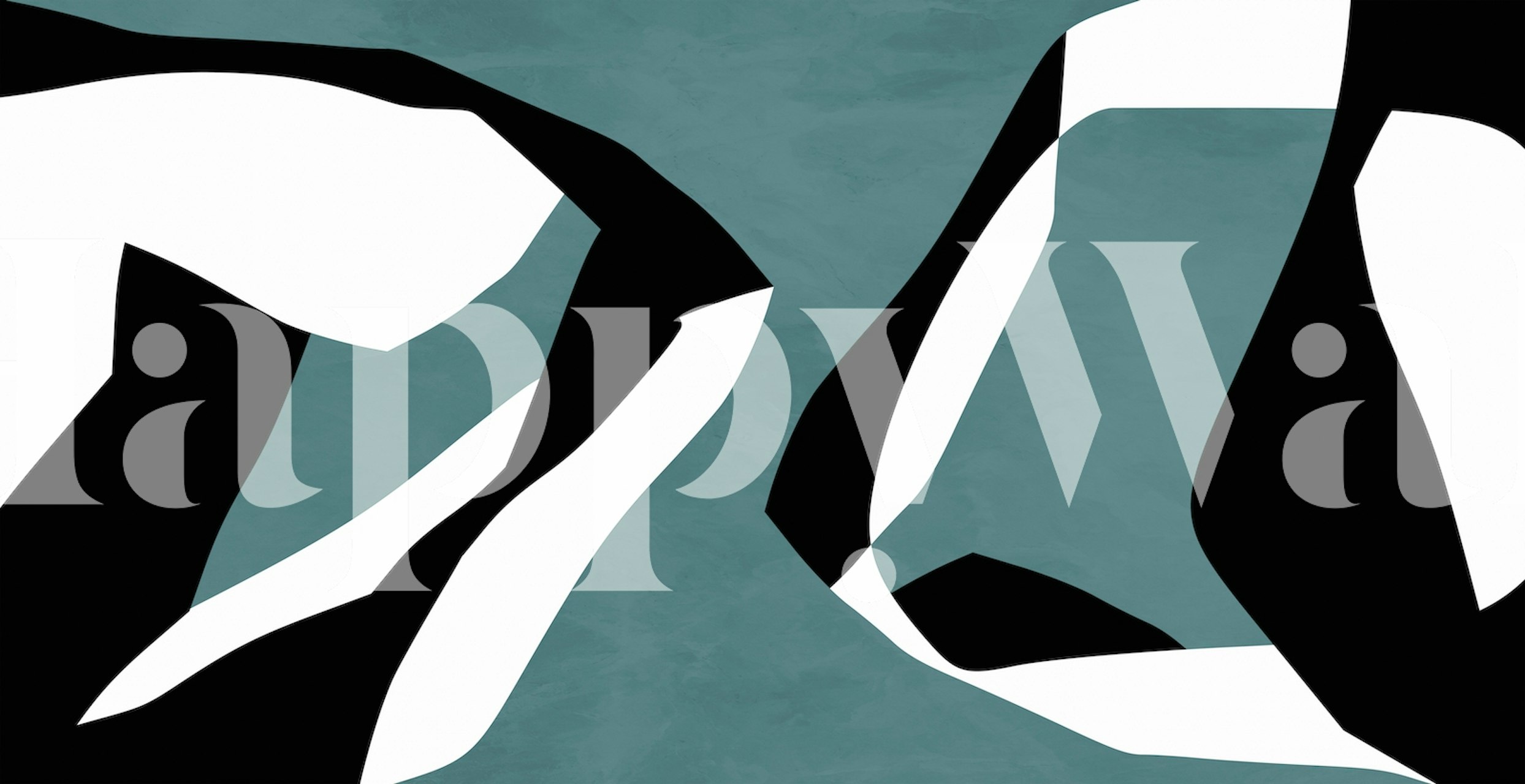 Abstract wallpaper in a modern room