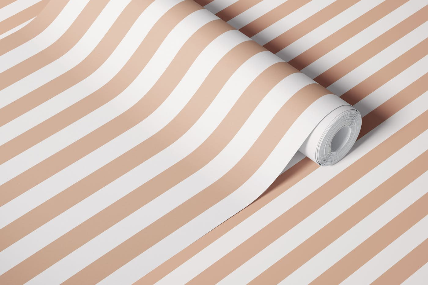 Scandi Stripes - Cream wallpaper roll