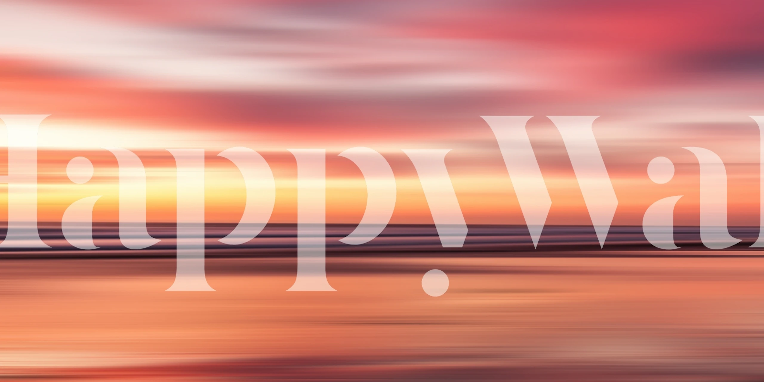 Sunset Summer 9 wall mural with vivid pink and orange hues reflecting off calm waters