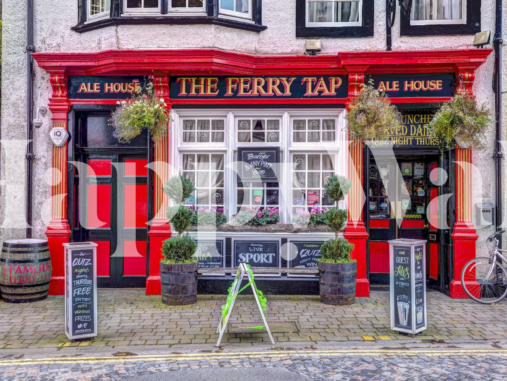 Street Cafe Delights tapet i ett rum