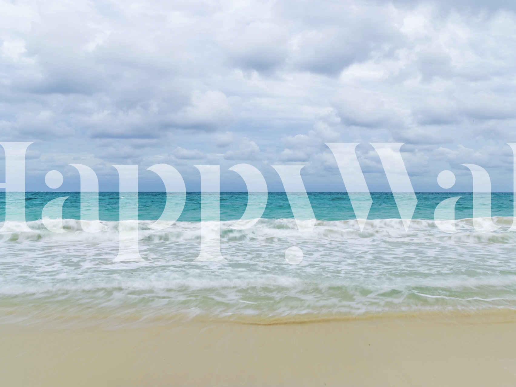 Mexikansk strandtapet med mjuka vågor och en lugn himmel