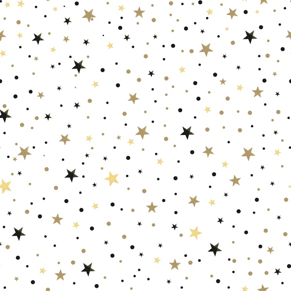 Gold, yellow and black stars pattern