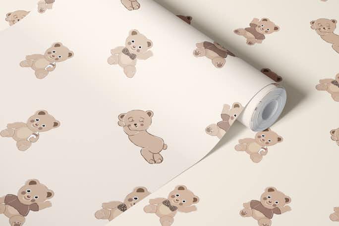 Cute tedy bearswallpaper roll