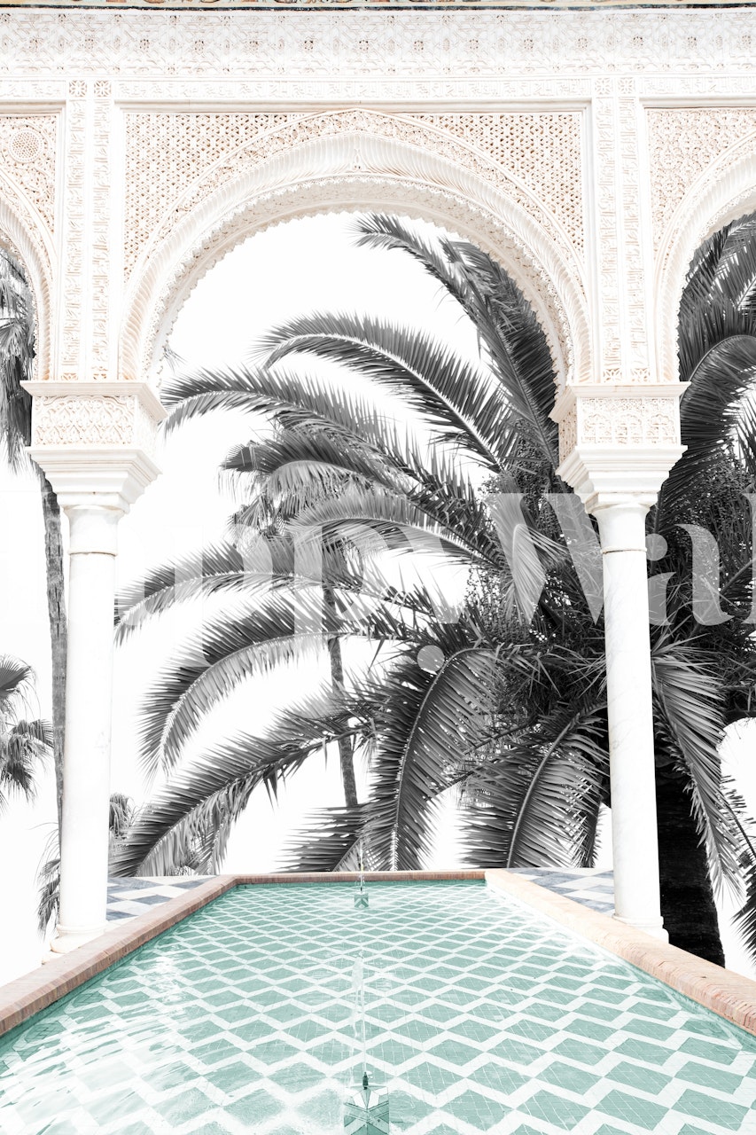 Seville Riad Arch Dream 2 papel de parede em um quarto