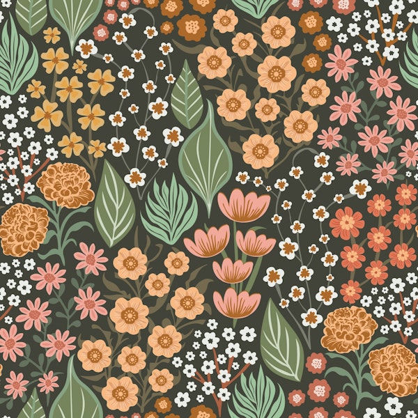 Vintage Botanical Floral Garden