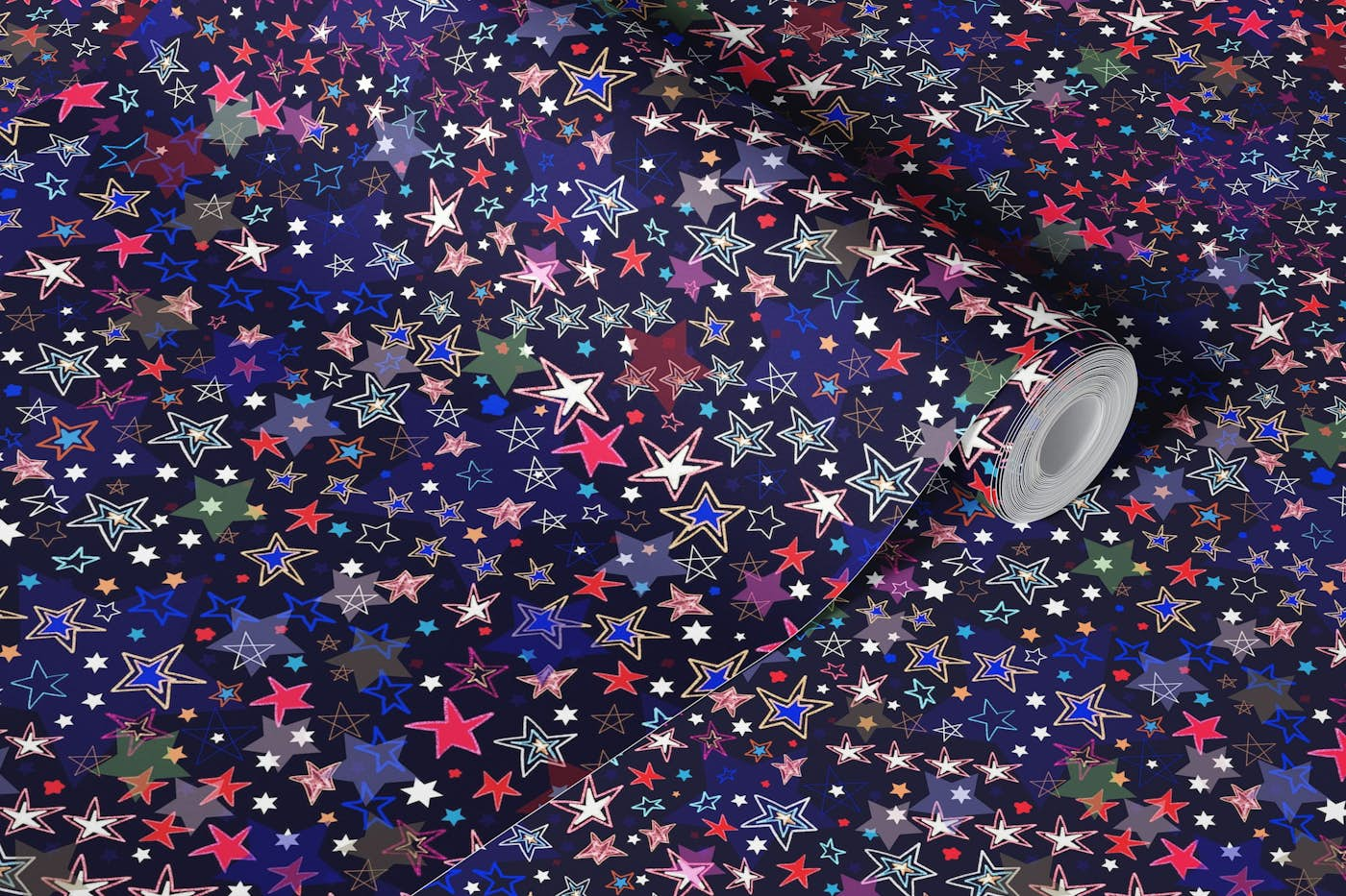 Celestial stars pattern wallpaper roll