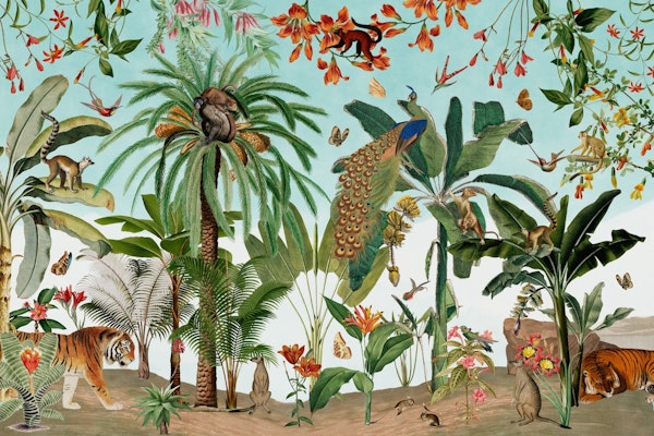 Vintage Tropical Jungle Paradise