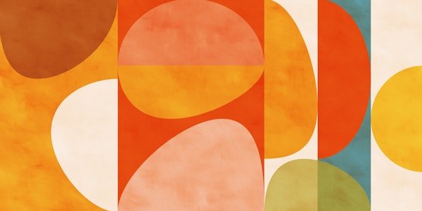rounded geometry art orange