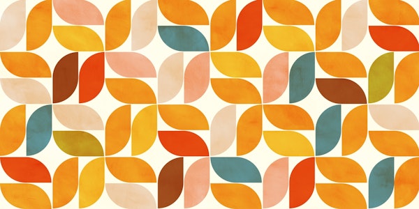 Mid century retro orange