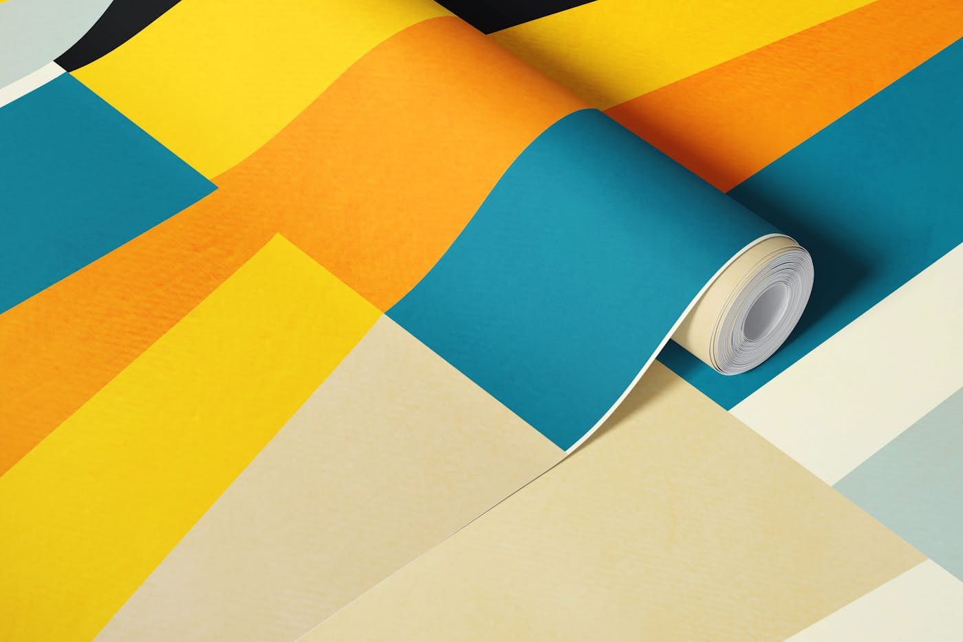 geometric parts colored wallpaper roll