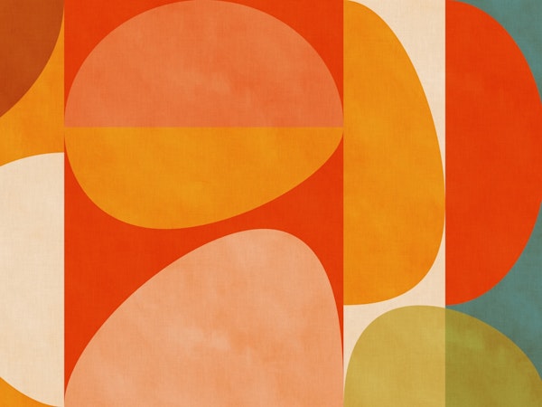 mid century modern rounded shapes 3:4 ratio