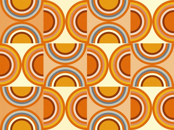 geometric half circles retro