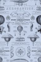 Aeronautique Vintage Expedition Blue wallpaper