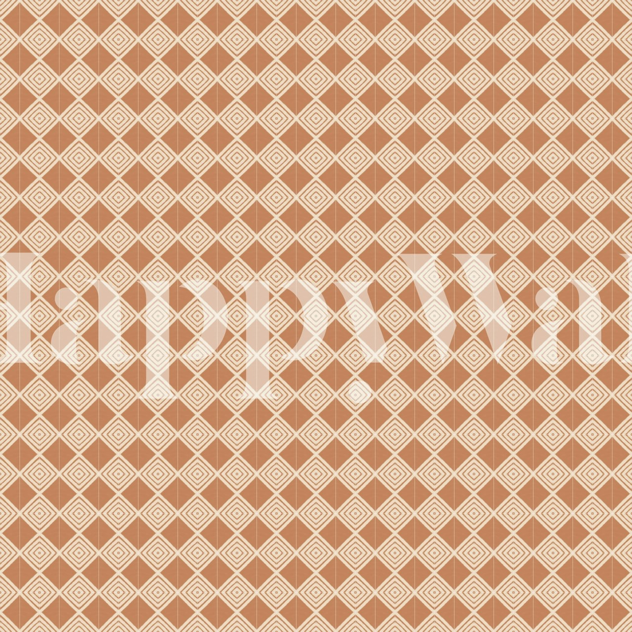 Carta da parati Rustic Clay Classic Tiles in una stanza