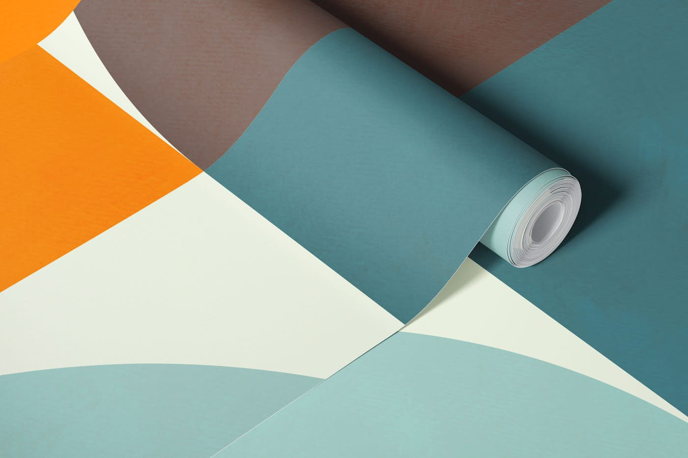 geometric mid century shapes wallpaper roll