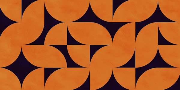 mid century geometric brown on black