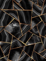 Black Night Agate Gold 2 behang