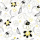 Flower daisies abstract pattern