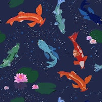 Koi fishes sea creatures papiers peint