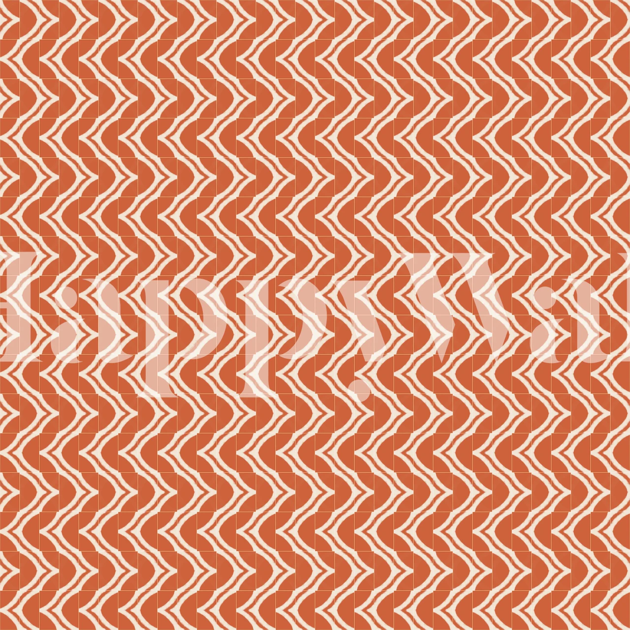 Chevron pattern in orange and cream colors wallpaper