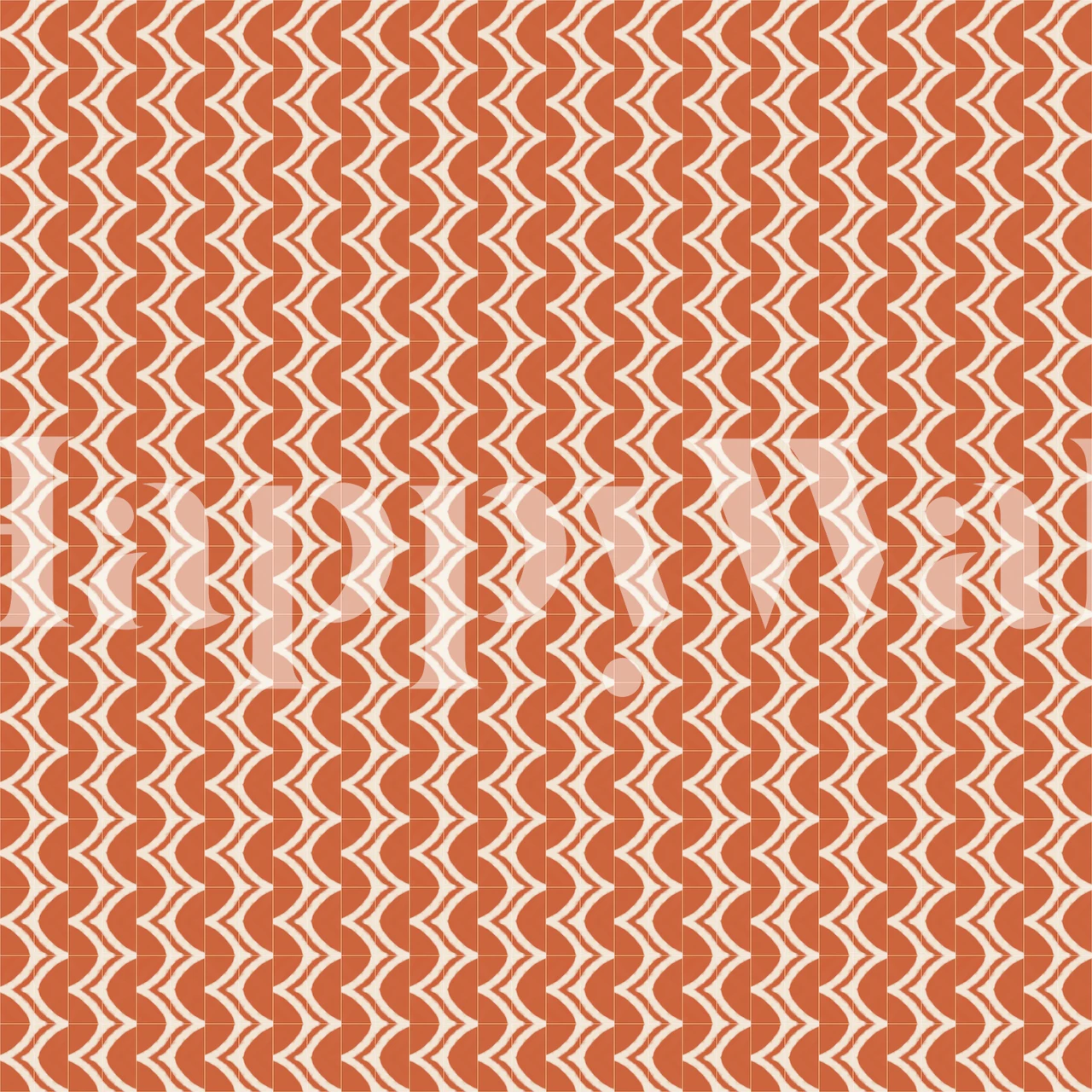 Rustic Uluru Waves Tiles wallpaper in a room