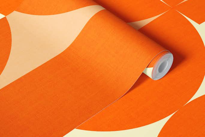 mid mod geometry orangewallpaper roll