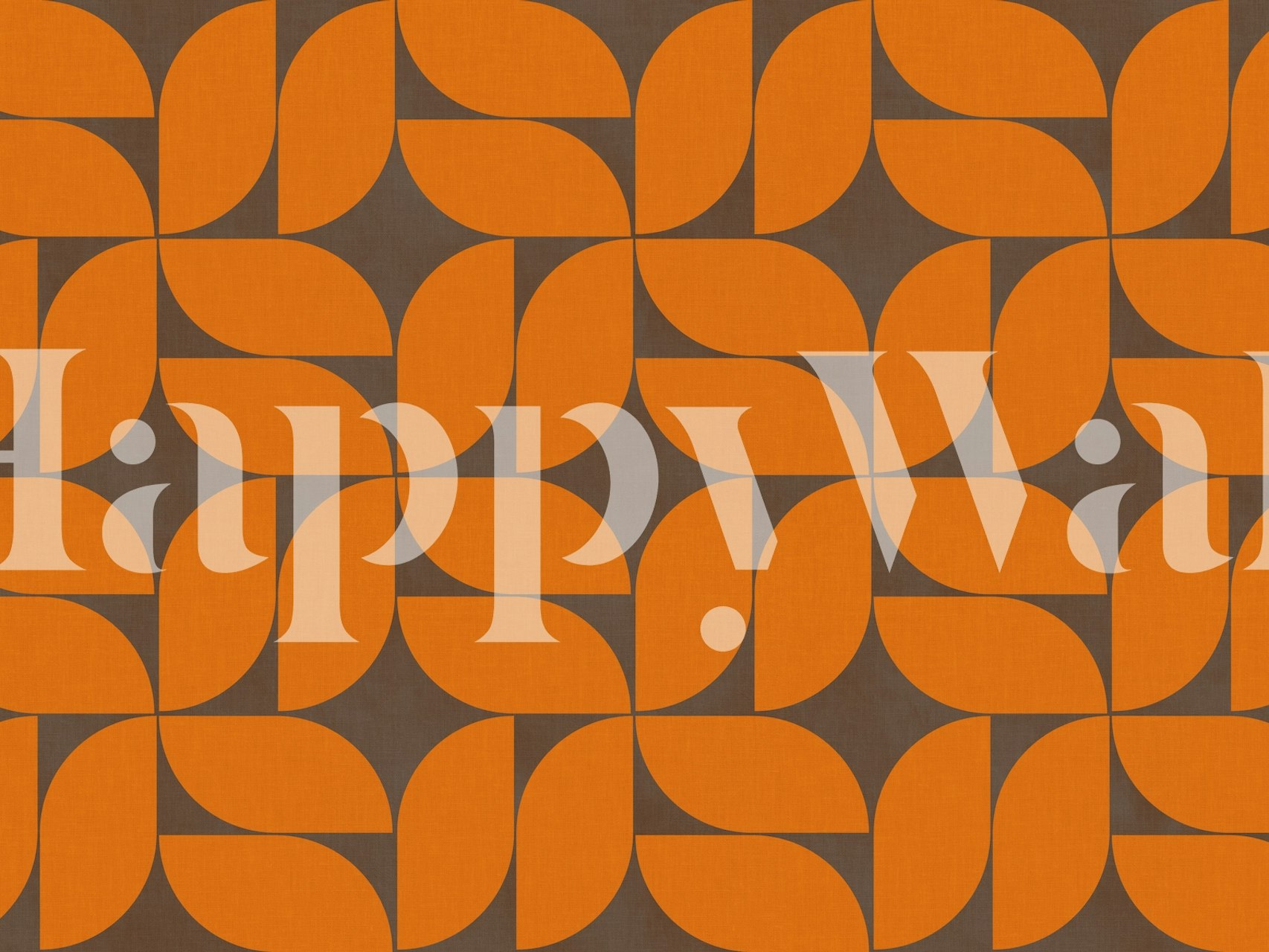 Geometric orange shapes on gray background wallpaper