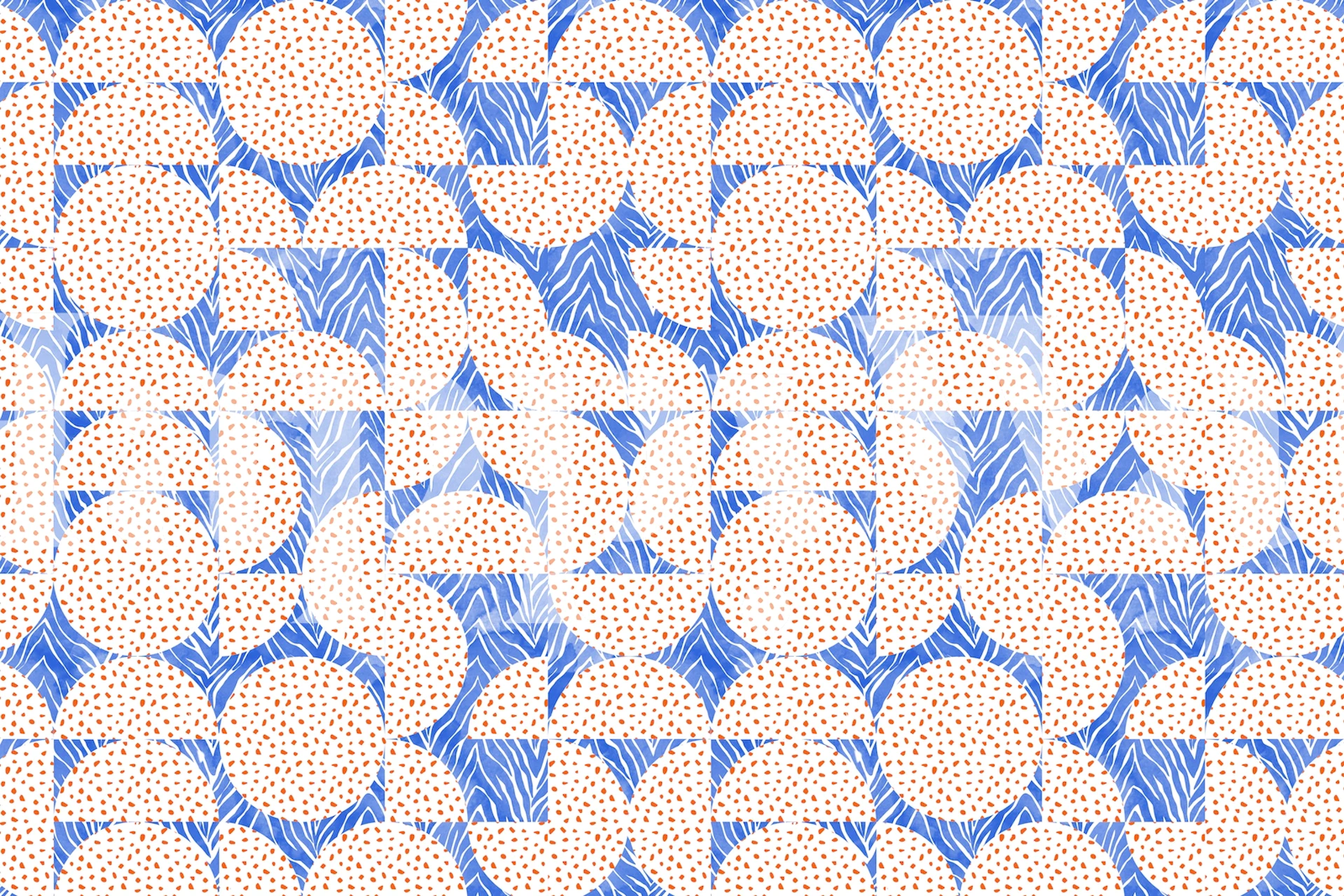 Tapeta Animal Terrazzo Geometric v pokoji